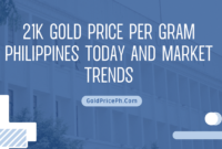 21k Gold Price Per Gram Philippines Today and Market Trends