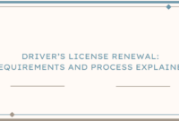 Driver’s License Renewal